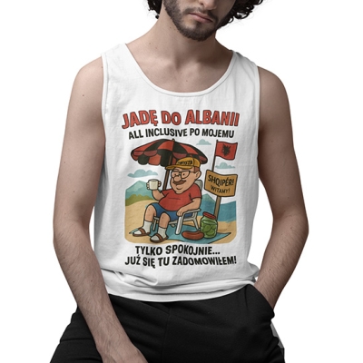 TANK TOP WAKACYJNY Jadę do Albanii